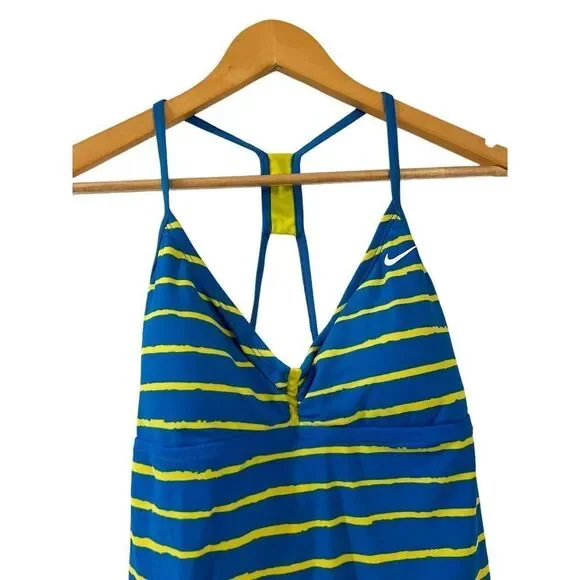 Nike Tankini Swim Tank Top Racerback Blue Women's Medium - Picture 2 of 9